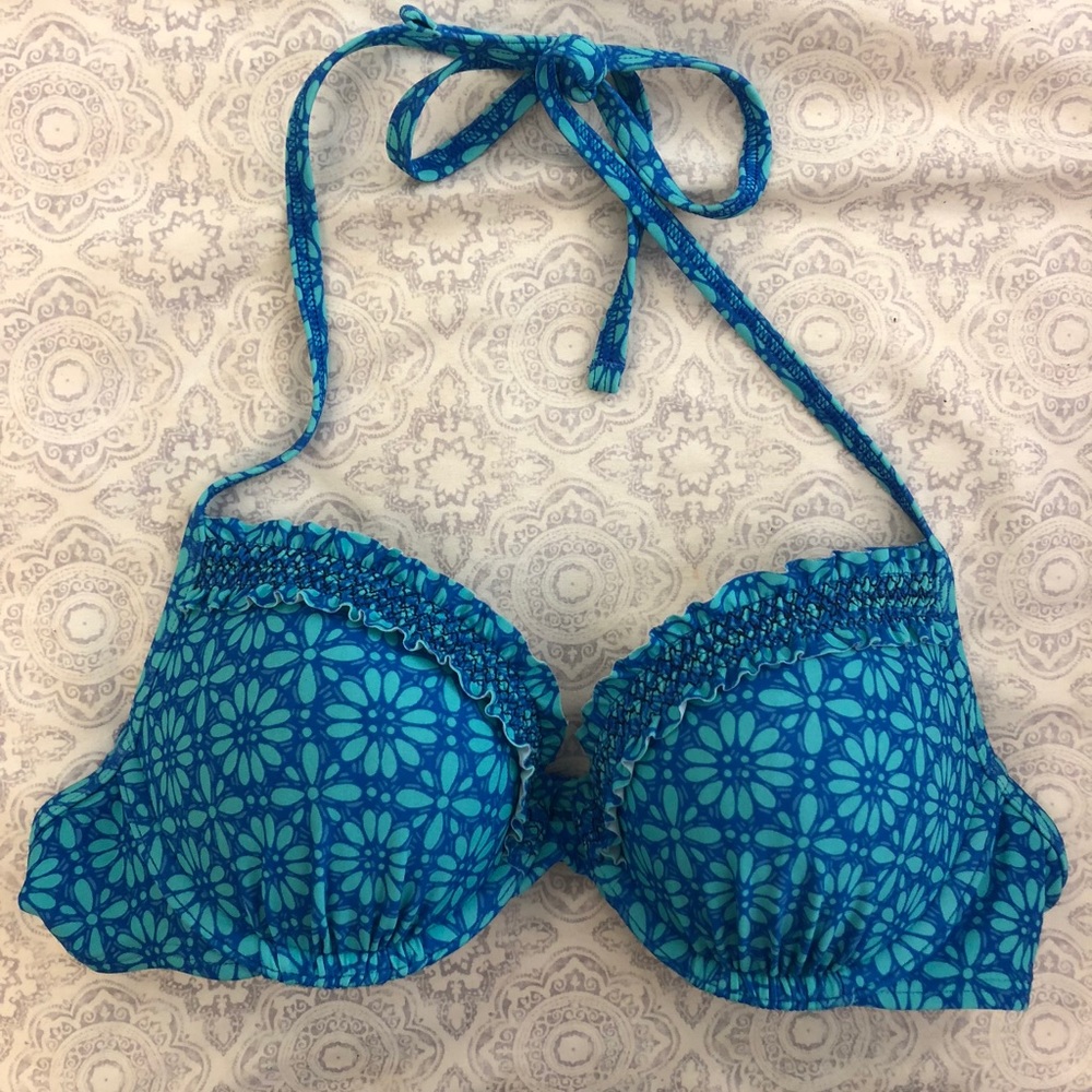 Aerie blue bikini top
